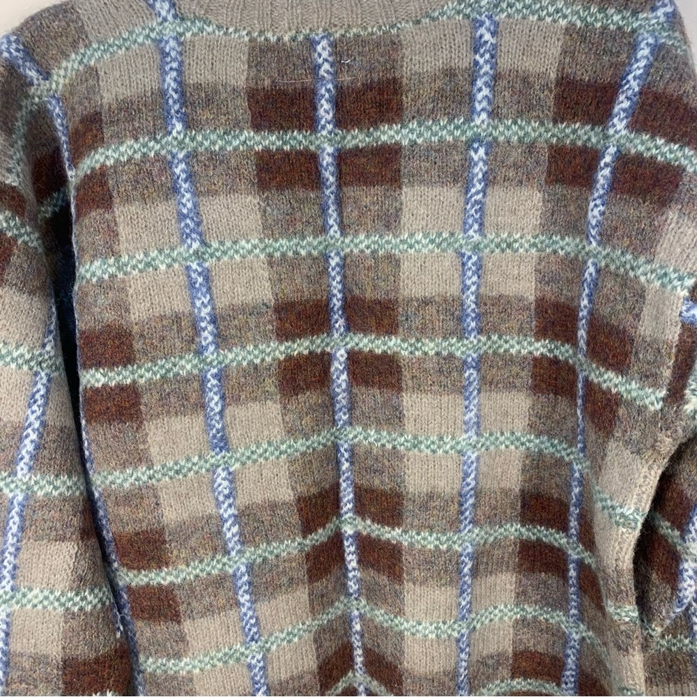 Vintage Handknit The Limited Wool Check Pullover Sweater - Picture 9 of 10